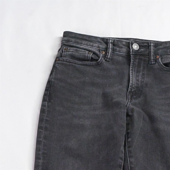 American Eagle 28 x 30 Fits 8 Slim Raw Hem Black Next Level Denim Jeans - Picture 2 of 7